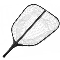 VEVOR Fishing Net, Foldable Landing Nets with Telescopic Handle and Built in Length Scale, Lightweight and Stronger 6063 Aluminum Fish Gear, Soft Silicone Mesh, Holds up to 30 lbs, for Kayak Boat Bank