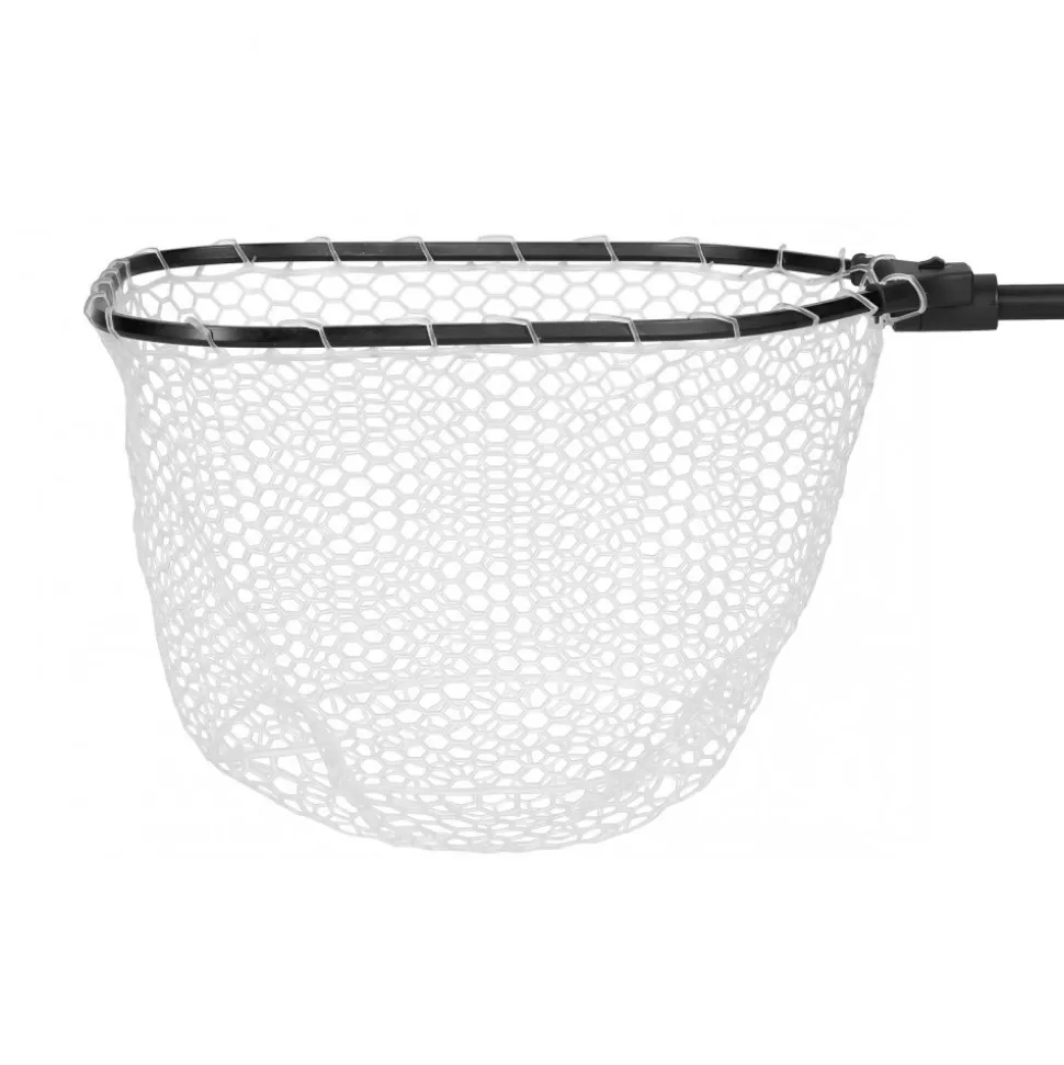 VEVOR Fishing Net, Foldable Landing Nets with Telescopic Handle and Built in Length Scale, Lightweight and Stronger 6063 Aluminum Fish Gear, Soft Silicone Mesh, Holds up to 30 lbs, for Kayak Boat Bank
