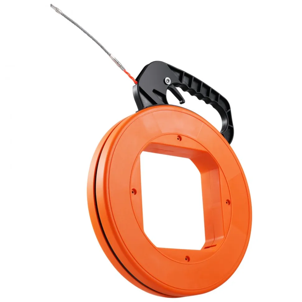 VEVOR Fish Tape, 100-foot, 1/4-inch, PET Wire Puller with Optimized Housing and Handle, Easy-to-Use Cable Puller Tool, Flexible Wire Fishing Tools for Walls and Electrical Conduit, Non-Conductive