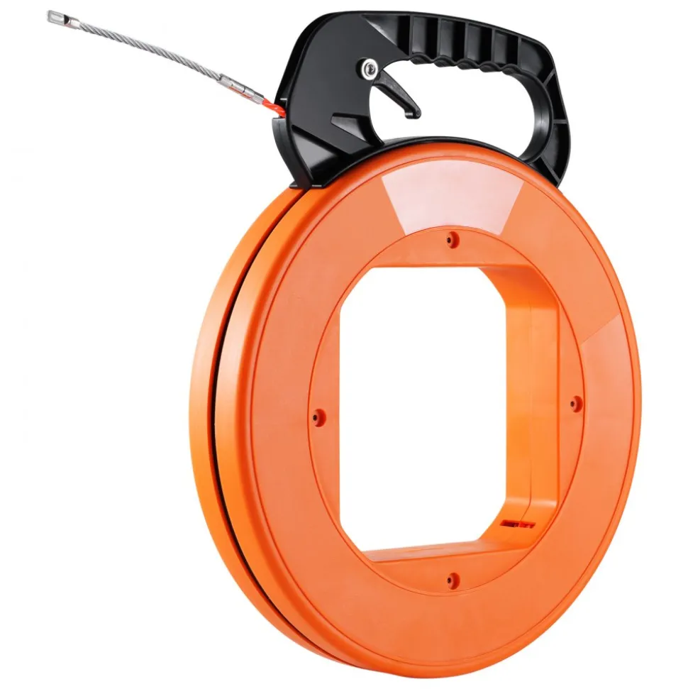 VEVOR Fish Tape, 100-foot, 1/4-inch, PET Wire Puller with Optimized Housing and Handle, Easy-to-Use Cable Puller Tool, Flexible Wire Fishing Tools for Walls and Electrical Conduit, Non-Conductive
