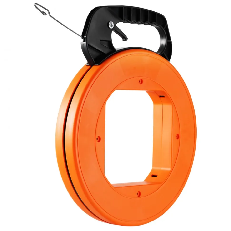 VEVOR Fish Tape, 120-foot, 1/8-inch, Steel Wire Puller with Optimized Housing and Handle, Easy-to-Use Cable Puller Tool, Flexible Wire Fishing Tools for Walls and Electrical Conduit, Non-Conductive