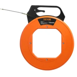 VEVOR Fish Tape, 100 ft, 3/16-inch, Fiberglass Cable Guide with Enhanced Casing and Grip, User-Friendly Wire Routing Instrument, Bendable Wiring Aid for Walls and Electrical Ducts, Insulating