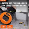 VEVOR Fish Tape, 100 ft, 1/6-inch, Fiberglass Wire Puller with Optimized Housing and Handle, Easy-to-Use Cable Puller Tool, Flexible Wire Fishing Tools for Wall and Electrical Conduit, Non-Conductive