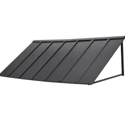 VEVOR Fixed Metal Awning 80 x 36 in, Window Awning Door Canopy, Stable Triangle Steel Frame Exterior Awnings Rain, and Snow Sunlight Protection for Door Entrance, Windows, Porches, Balconies