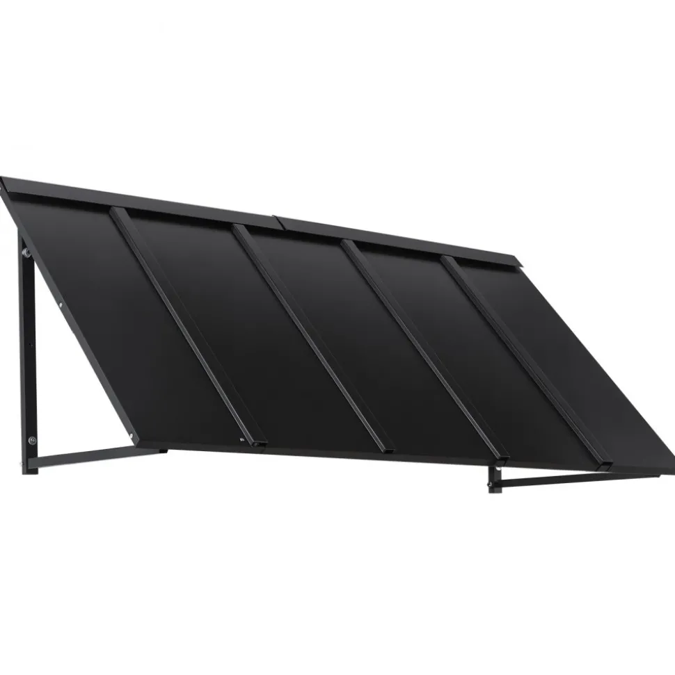 VEVOR Fixed Metal Awning 56 x 24 in, Window Awning Door Canopy, Stable Triangle Steel Frame Awnings for Doors Exterior Rain, and Snow Sunlight Protection for Door Entrance, Windows, Porches, Balconies