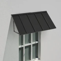 VEVOR Fixed Metal Awning 56 x 24 in, Window Awning Door Canopy, Stable Triangle Steel Frame Awnings for Doors Exterior Rain, and Snow Sunlight Protection for Door Entrance, Windows, Porches, Balconies
