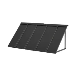 VEVOR Fixed Metal Awning 56 x 24 in, Window Awning Door Canopy, Stable Triangle Steel Frame Awnings for Doors Exterior Rain, and Snow Sunlight Protection for Door Entrance, Windows, Porches, Balconies