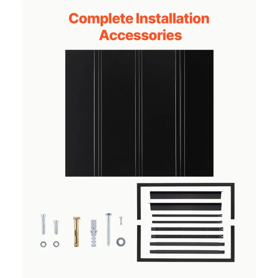 VEVOR Fixed Metal Awning 44 x 24 in, Window Awning Door Canopy, Stable Triangle Steel Frame Awnings for Doors Exterior Rain, and Snow Sunlight Protection for Door Entrance, Windows, Porches, Balconies