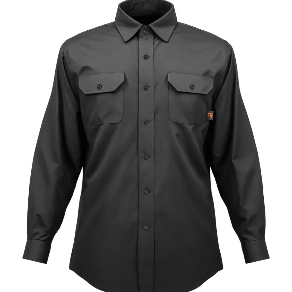 VEVOR Flame Resistant Welding Jacket, 7oz. FR Shirts for Men, Machine Washable Cotton Heat-Resistant Welding Shirt, Meets ATPV 9.2 Cal/cm² Arc Rating - XXL Size
