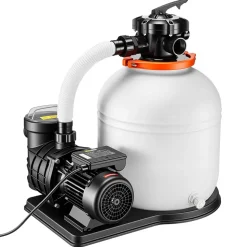 VEVOR FlashPure Sand Filter Pump, 16 in for Above Ground Pool, 1 HP 4400 GPH, Swimming Pool Filter System with Timer, 6X Faster Filtration with Media Installed, Leak-Resistant, Ready to Use Out of Box