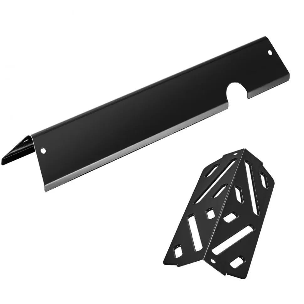 VEVOR Flavorizer Bars and Heat Deflectors, 17 in Grill Replacement Part, for Weber Genesis ll 310 315 335 340, E/S 325s, ES/SX 325s, E/S 335, EX/SX/EPX-335 Grills, Porcelain-enameled Steel, 8 Pack