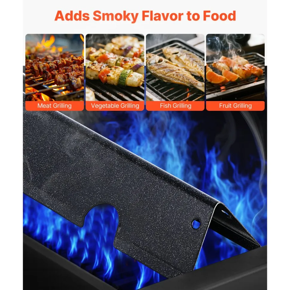 VEVOR Flavorizer Bars, 17 inch Grill Replacement Part, for Weber Genesis ll 310 315 335 340, E/S 325s, ES/SX 325s, E/S 335, EX/SX/EPX-335 Grills, Porcelain-enameled Steel Thicker Heat Plate, 5 Pack