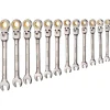 VEVOR Flex-Head Ratcheting Wrench Set, 12-Piece Metric 8 mm to 19 mm, 72 Teeth, Cr-V Steel Ratchet Flexible Combination Wrench Set with Roll Up Pouch, for General Household and Automotive Repairs
