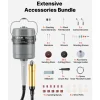VEVOR Flex Shaft Grinder, 780W 25000RPM Electric Flex Shaft Rotary Tool, Foot-Pedal Control Hanging Carver Grinder with 112PCS Accessory Kit for Sanding Buffing Polishing Cutting