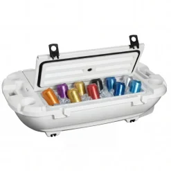 VEVOR Floating Cooler, 40 QT Floating Ice Chest with Dry Storage & Tow Rope, Premium LLDPE Amphibious Drink Cooler for Water & Land, Cruise Smoothly Stable on Lake, River, Pool, Beach, Kayak, White