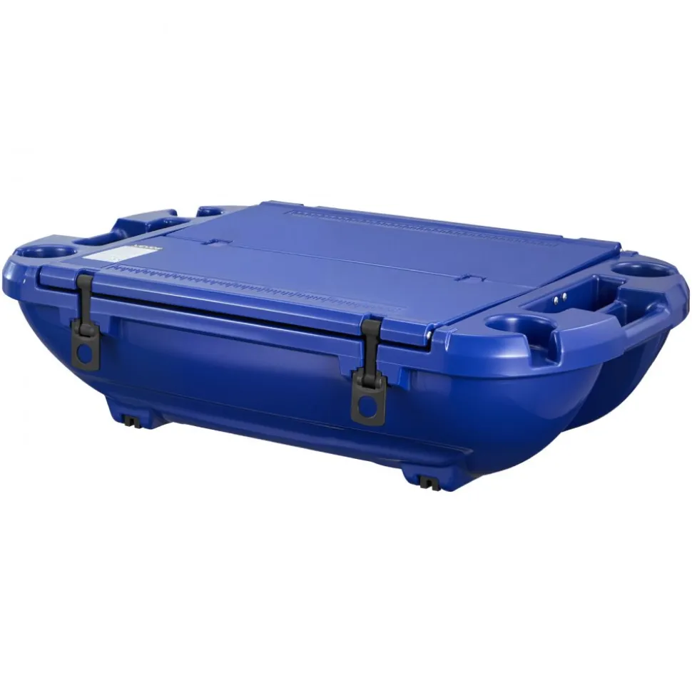 VEVOR Floating Cooler, 40 QT Floating Ice Chest with Dry Storage & Tow Rope, Premium LLDPE Amphibious Drink Cooler for Water & Land, Smooth Stable Cruiser on Lake, River, Pool, Beach, Kayak, Deep Blue
