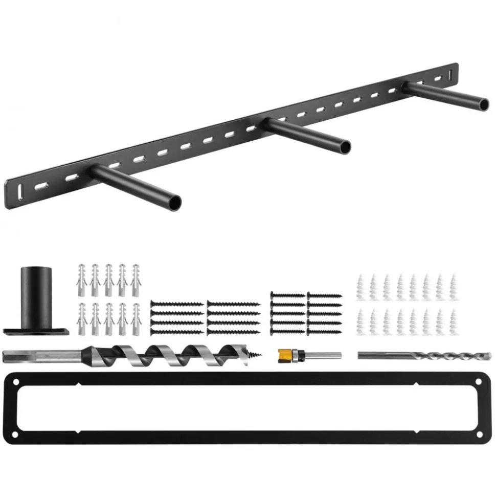 VEVOR Floating Shelf Brackets 2 Pcs, 150 lbs/68 kg Weight Capacity, 16x6.2x1.5 inch / 406.4x157.4x38.1 mm, Heavy Duty Hidden Shelf Brackets Support, Wall Mounting Invisible Floating Shelves Bracket