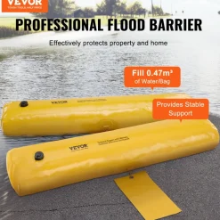 VEVOR Flood Barriers, Sandbag Alternative Flood Bags 4 Pack, Flood Barrier for Home, Water Barriers for Flooding, Doorway, Driveway(4FTx6in)