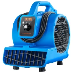 VEVOR Floor Blower, 1360 RPM 600 CFM, Air Mover for Drying and Cooling, Portable Carpet Dryer Fan with 4 Blowing Angles,3-Speeds Adjustment, for Janitorial, Home, Plumbing, Commercial Use