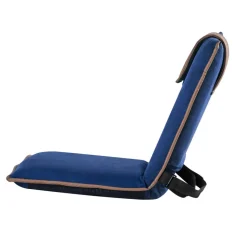 VEVOR Floor Chair, 6 Adjustable Positions Folding Floor Gaming Chair with Back Support, Easy to Carry, Sturdy Metal Frame with Recycled Foam and Suede Fabric Surface, for Reading, Relaxing, Dark Blue