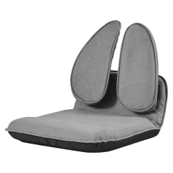 VEVOR Floor Chair, 5 Adjustable Positions Folding Floor Gaming Chair with Ergonomic Back Support, Sturdy Metal Frame with Recycled Foam and Linen Fabric, Multifunctional for Reading, Relaxing, Gray