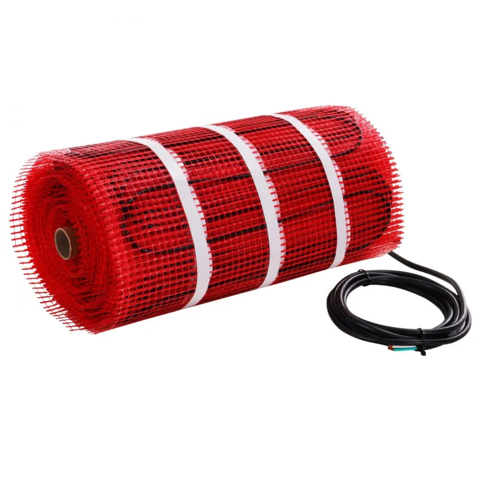 VEVOR Floor Heating Mat, 20 Sq. ft, Electric Radiant In-Floor Heated Warm System with Digital Floor Sensing Thermostat, Includes Installation Monitor, Adhesive Back for Easy Installation on The Floor