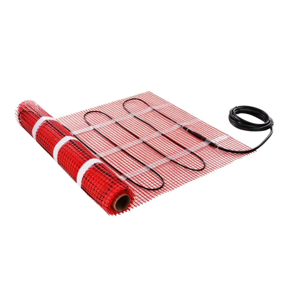 VEVOR Floor Heating Mat,10 Sq.ft. 14℉-113℉ Electric Radiant Floor Heated Warm System with Digital Floor Sensing Thermostat, 110-120V Includes Installation Monitor, Adhesive Back for Easy Installation