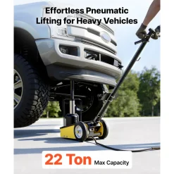 VEVOR Floor Jack, 22 Ton (48501 lbs) Capacity, Steel Racing Floor Jack with Single Piston Quick Lift Pump & Extension Posts, Air Hydraulic Trolley Car Lift for SUVs, Pickups, Lifting Range 10.4"-21.3"