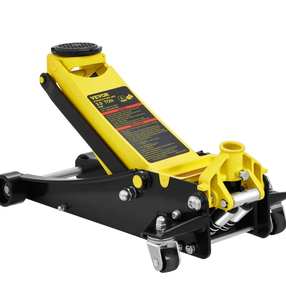 VEVOR Floor Jack, 3 Ton Low Profile Floor Jack, Heavy-duty Steel Racing Floor Jack with Dual Pistons Quick Lift Pump, Floor Jack Lifting Range 3.35"-19.69"