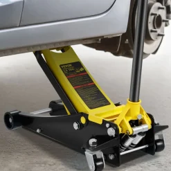 VEVOR Floor Jack, 2.5 Ton Low Profile Floor Jack, Heavy-duty Steel Racing Floor Jack with Dual Pistons Quick Lift Pump, Floor Jack Lifting Range 3.64"-19.49"