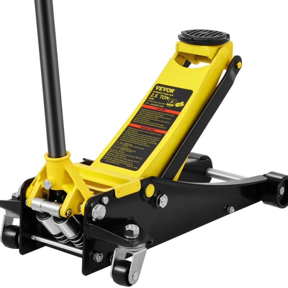 VEVOR Floor Jack, 2.5 Ton Low Profile Floor Jack, Heavy-duty Steel Racing Floor Jack with Dual Pistons Quick Lift Pump, Floor Jack Lifting Range 3.64"-19.49"