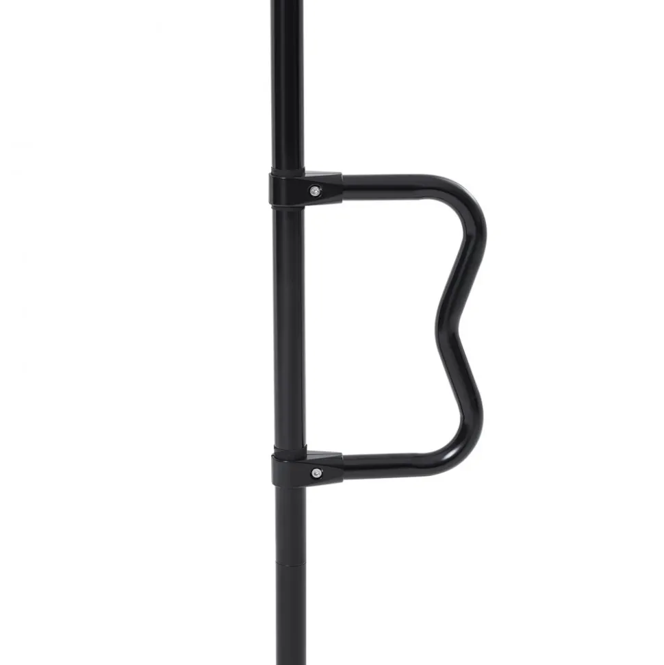VEVOR Floor-to-Ceiling Transfer Pole, Tension Mounted Bathroom Grab Bar with Anti-Slip Curve Handle, 300 Lbs Capacity Security Pole for Elderly, Ideal Senior Safety Pole for 7-10 Ft Ceilings, Black