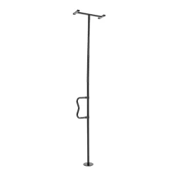 VEVOR Floor-to-Ceiling Transfer Pole, Tension Mounted Bathroom Grab Bar with Anti-Slip Curve Handle, 300 Lbs Capacity Security Pole for Elderly, Ideal Senior Safety Pole for 7-10 Ft Ceilings, Black