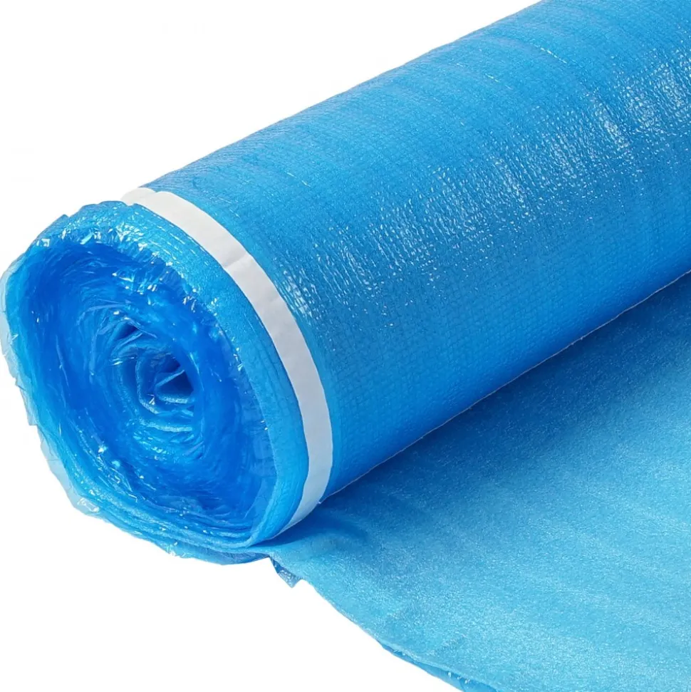 VEVOR Floor Underlayment 600 sq. ft, 3-in-1 2 mm Thick Flooring Padding with Tape & Vapor Barrier, Heavy Duty EPE Foam Soundproofing & Noise Reduction, for Laminate Wood (6 Rolls x 100 sq. ft)