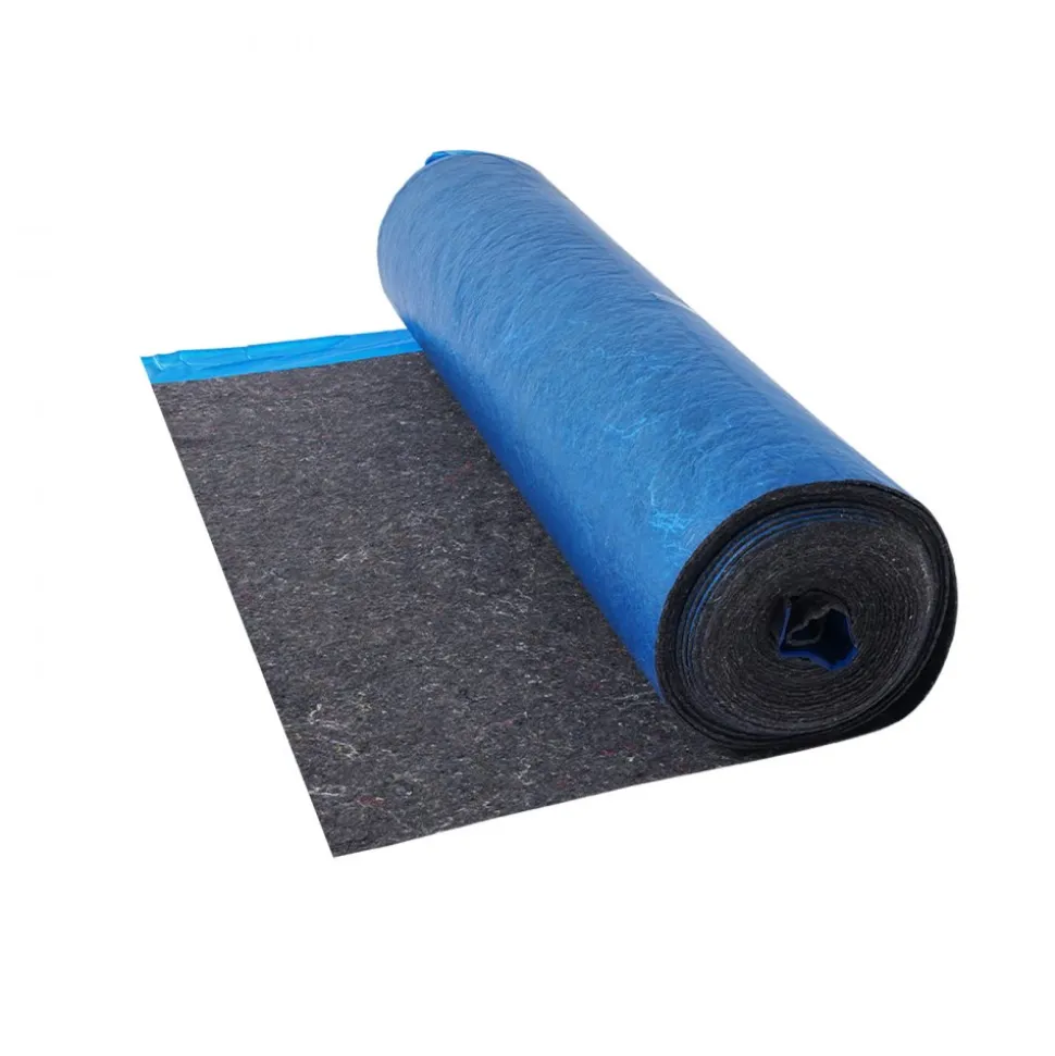 VEVOR Floor Underlayment 200 sq. ft/Roll, 3 mm Thick Laminate Flooring Padding with Attached Vapor Barrier, Heavy Duty Fiber + PE Film, Soundproofing & Noise Reduction, Ideal for Laminate Wood Floors