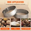 VEVOR Flour Sieve Fine Mesh, 12 Mesh Flour Sifter, 304 Stainless Steel Fine Mesh Sifter Food-grade, Dia. 12.6" Fine Mesh Strainers for Baking, 5 Sizes Mesh hole for Mungbean, Rice, Flour, Pearl Powder