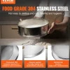 VEVOR Flour Sieve Fine Mesh, 150 Mesh Flour Sifter, 304 Stainless Steel Fine Mesh Sifter Food-grade, 12.6" Fine Mesh Strainers for Baking, 5 Sizes Mesh hole for Mungbean, Rice, Flour, Pearl Powder