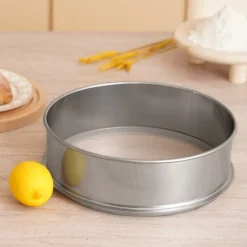 VEVOR Flour Sieve Fine Mesh, 150 Mesh Flour Sifter, 304 Stainless Steel Fine Mesh Sifter Food-grade, 12.6" Fine Mesh Strainers for Baking, 5 Sizes Mesh hole for Mungbean, Rice, Flour, Pearl Powder