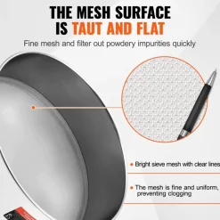 VEVOR Flour Sieve Fine Mesh, 80 Mesh Flour Sifter, 304 Stainless Steel Fine Mesh Sifter Food-grade, Dia. 12.6