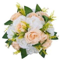 VEVOR Flower Ball Arrangement Bouquet 10PCS, 9.5-Inch Diameter Artificial Flower Balls Wedding Table Centerpieces, Faux Rose Arrangements for Wedding Centerpiece Home Decoration, Pink and White Roses