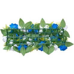 VEVOR Flower Ball Arrangement Bouquet 10 PCS, 19.6 x 8.6 Inch Artificial Flower Balls Wedding Table Centerpieces, Faux Rose Arrangements for Wedding Centerpiece Home Decoration, Blue and White Roses