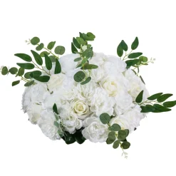 VEVOR Flower Balls Arrangement Bouquet 10 PCS, 17.7-Inch Diameter Artificial Flower Balls Wedding White Roses Centerpieces, Faux Flowers Arrangements for Wedding Centerpiece Home Table Decorations
