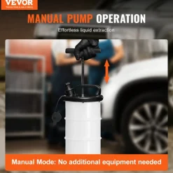 VEVOR Fluid Extractor, 1.74 Gallons (6.5 Liters), Manual Hand-Operated Oil Changer Vacuum Fluid Extractor with Dipstick and Hose, Oil Extractor Change Pump for Automotive Fluids Vacuum Evacuation