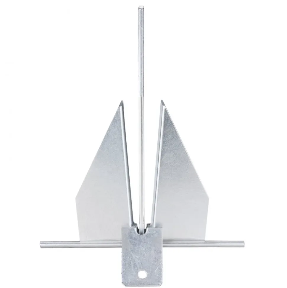 VEVOR Fluke Style Anchor Kit, 8.5 LBS Hot-Dipped Galvanized Steel Fluke Anchor with 7.9' Chain, 75' Rope and Two 0.4" Shackles, Marine Boat Anchor for Small Vessels Under 18', Seas, Rivers and Shores