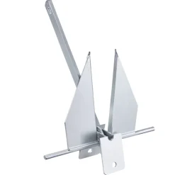 VEVOR Fluke Style Anchor Kit, 8.5 LBS Hot-Dipped Galvanized Steel Fluke Anchor with 7.9' Chain, 75' Rope and Two 0.4