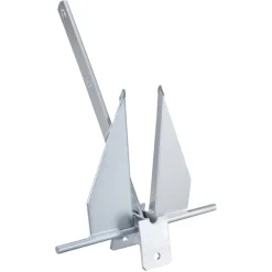 VEVOR Fluke Style Anchor Kit, 13 LBS Hot-Dipped Galvanized Steel Fluke Anchor with 7.9' Chain, 101' Rope and Two 0.4