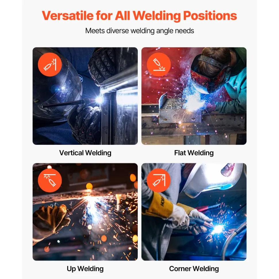 VEVOR Flux Core MIG Welding Wire, E308LFC-O 0.03-inch 2 LBS, Gasless Stainless Steel Welding Wire with Low Spatter for All Position Arc Welding, Self-Shielded for Outdoor Use