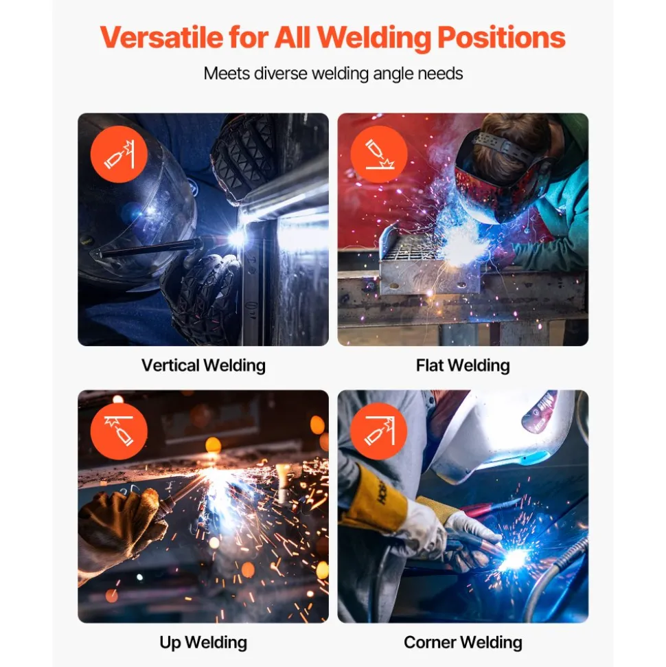 VEVOR Flux Core MIG Welding Wire, E71T-11 0.035-inch 10 LBS, Gasless Mild Steel Welding Wire with Low Spatter for All Position Arc Welding, Self-Shielded for Outdoor Use