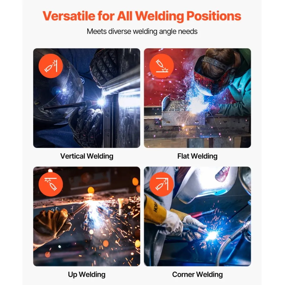 VEVOR Flux Core MIG Welding Wire, E71T-11 0.03-inch 2 LBS, Gasless Mild Steel Welding Wire with Low Spatter for All Position Arc Welding, Self-Shielded for Outdoor Use