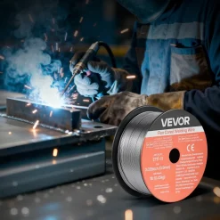 VEVOR Flux Core MIG Welding Wire, E71T-11 0.035-inch 1 LBS, Gasless Mild Steel Welding Wire with Low Spatter for All Position Arc Welding, Self-Shielded for Outdoor Use (Pack of 2 Rolls)